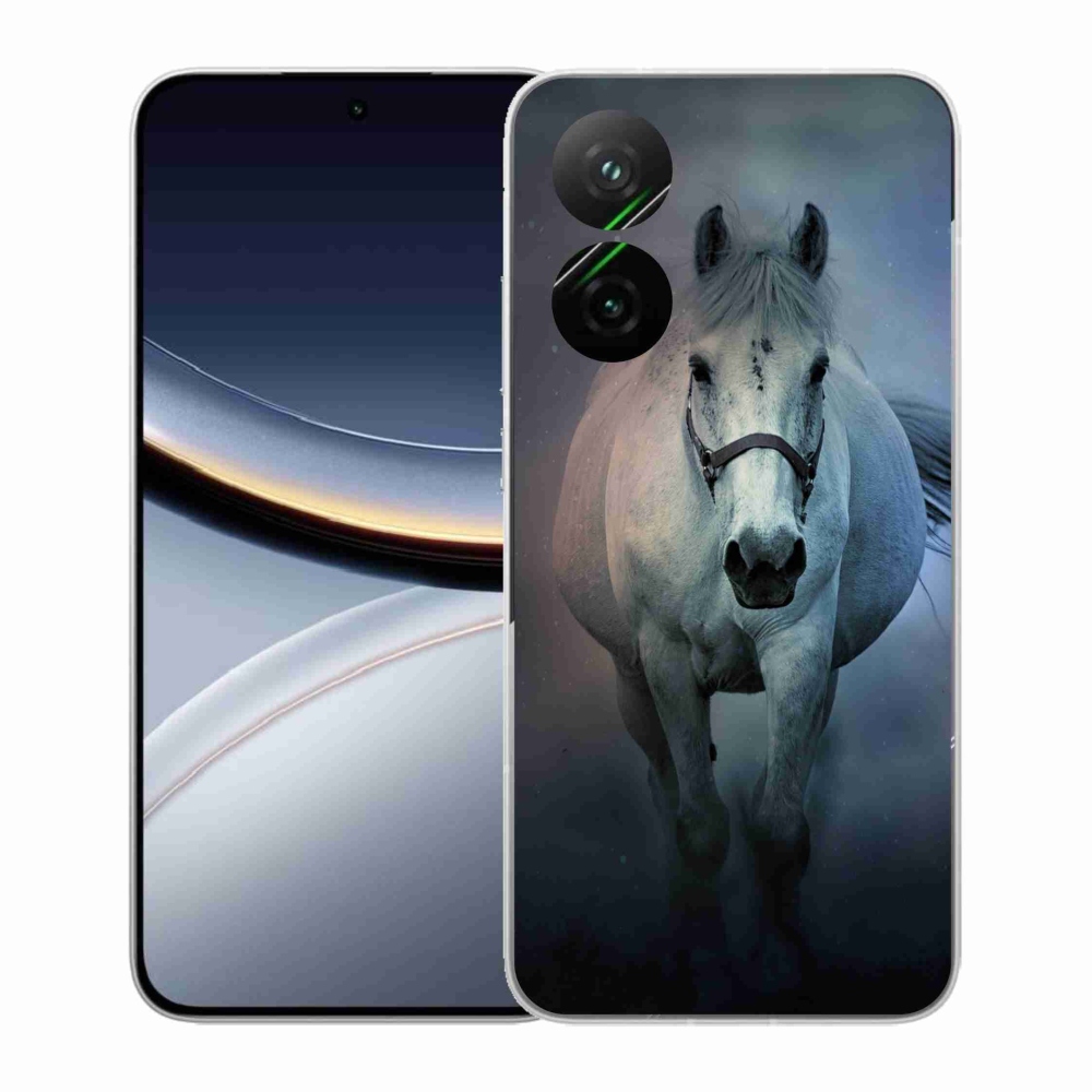 Gélový kryt mmCase na Xiaomi Poco F7 5G - bežiaci biely kôň