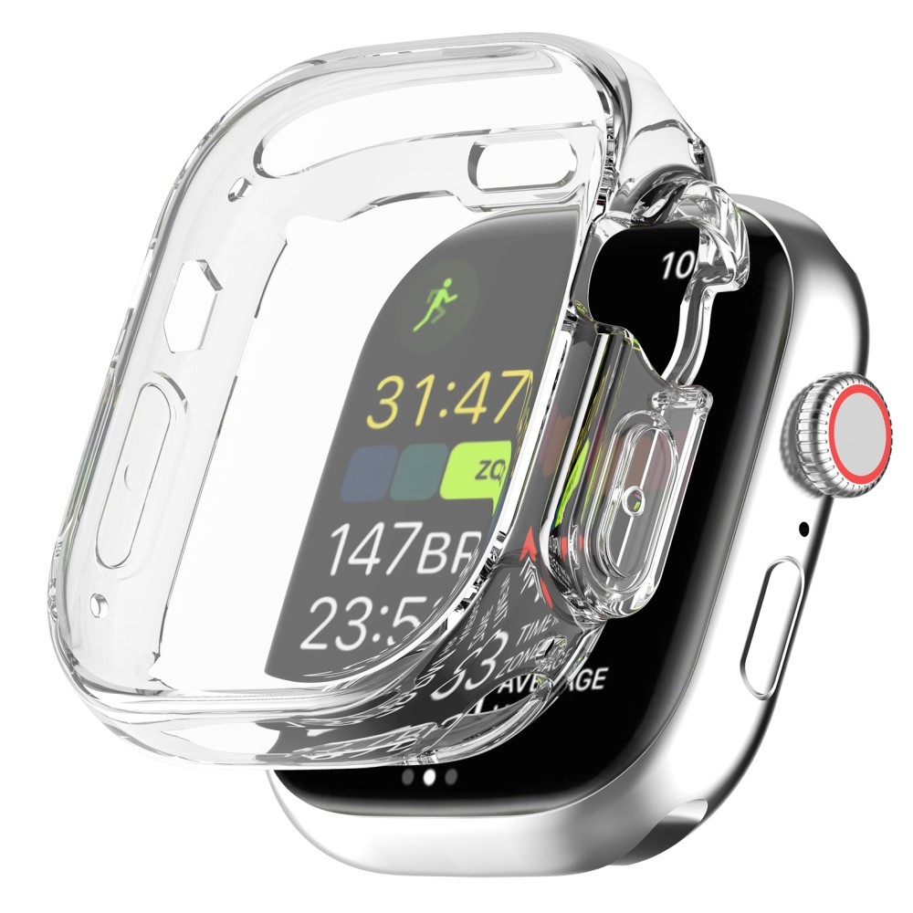 Soft nasadzovacie gélové ochranné púzdro pre Apple Watch Ultra/Ultra 2 49 mm - priehľadné