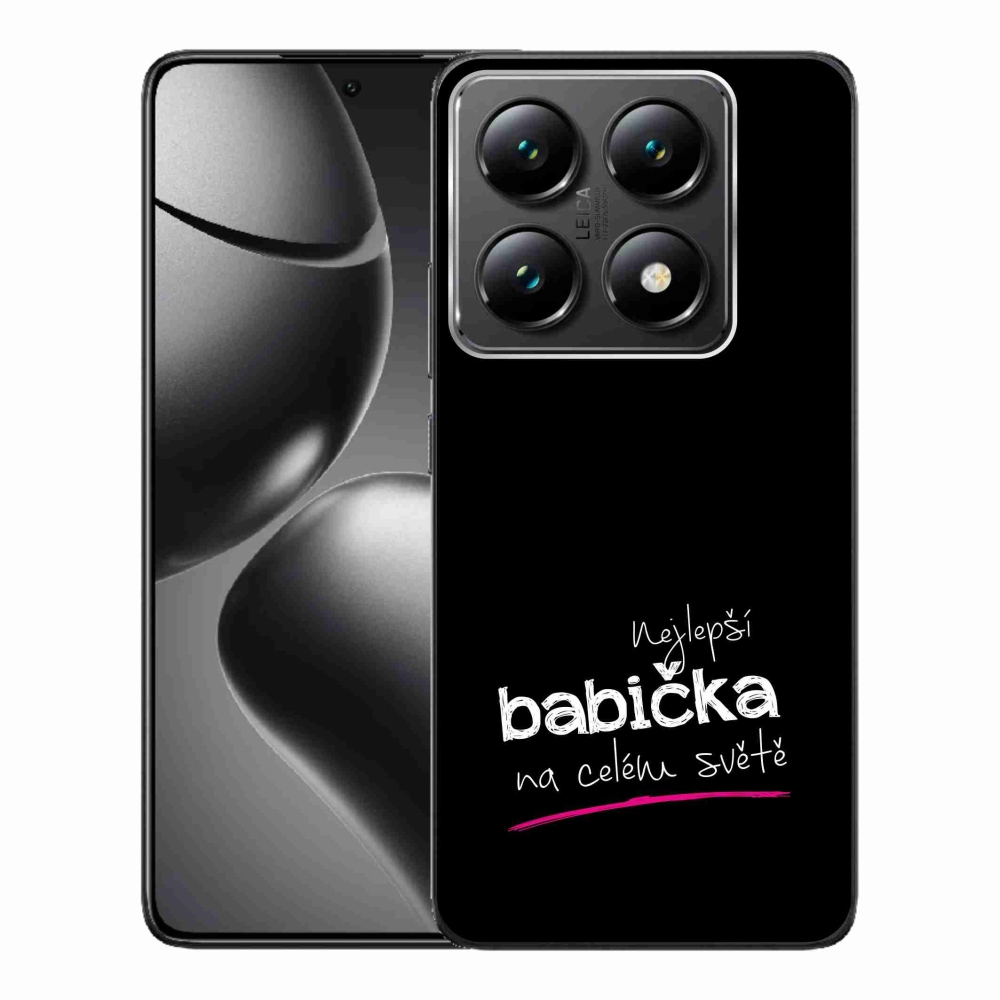 Gélový kryt mmCase na Xiaomi 14T Pro - najlepšia babička 4 čierne pozadie