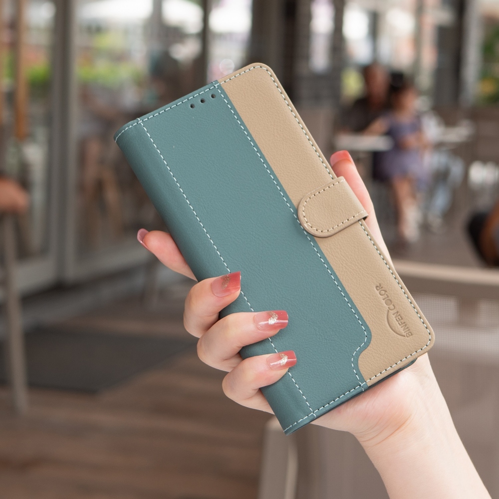 BNF DUO knižkové púzdro na Samsung Galaxy S25 FE - zelené