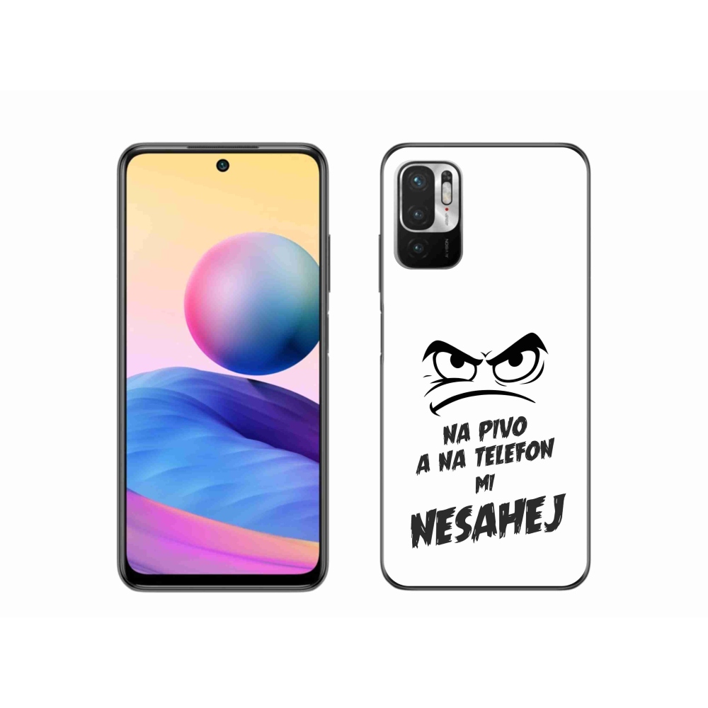 Gélový kryt mmCase na Xiaomi Redmi Note 10 5G - pivný motív 2 biele pozadie