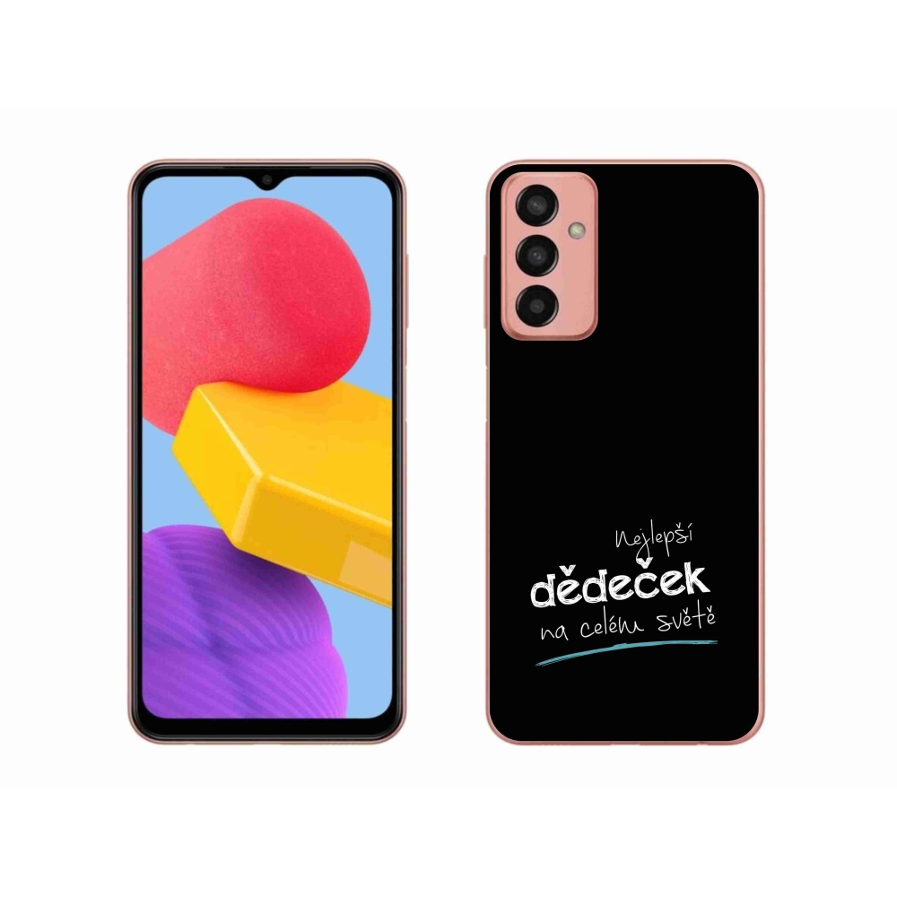 Gélový kryt mmCase na Samsung Galaxy M13 - najlepší dedko 3 čierne pozadie