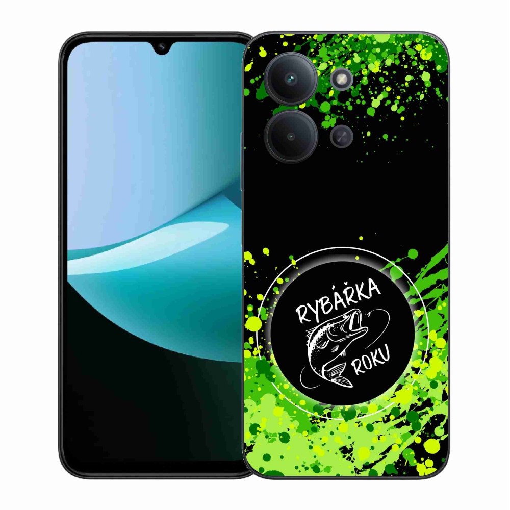 Gélový kryt mmCase na Xiaomi Redmi 15C 4G (171mm)/Poco C85 4G (171mm) - rybárka roka čierne pozadie
