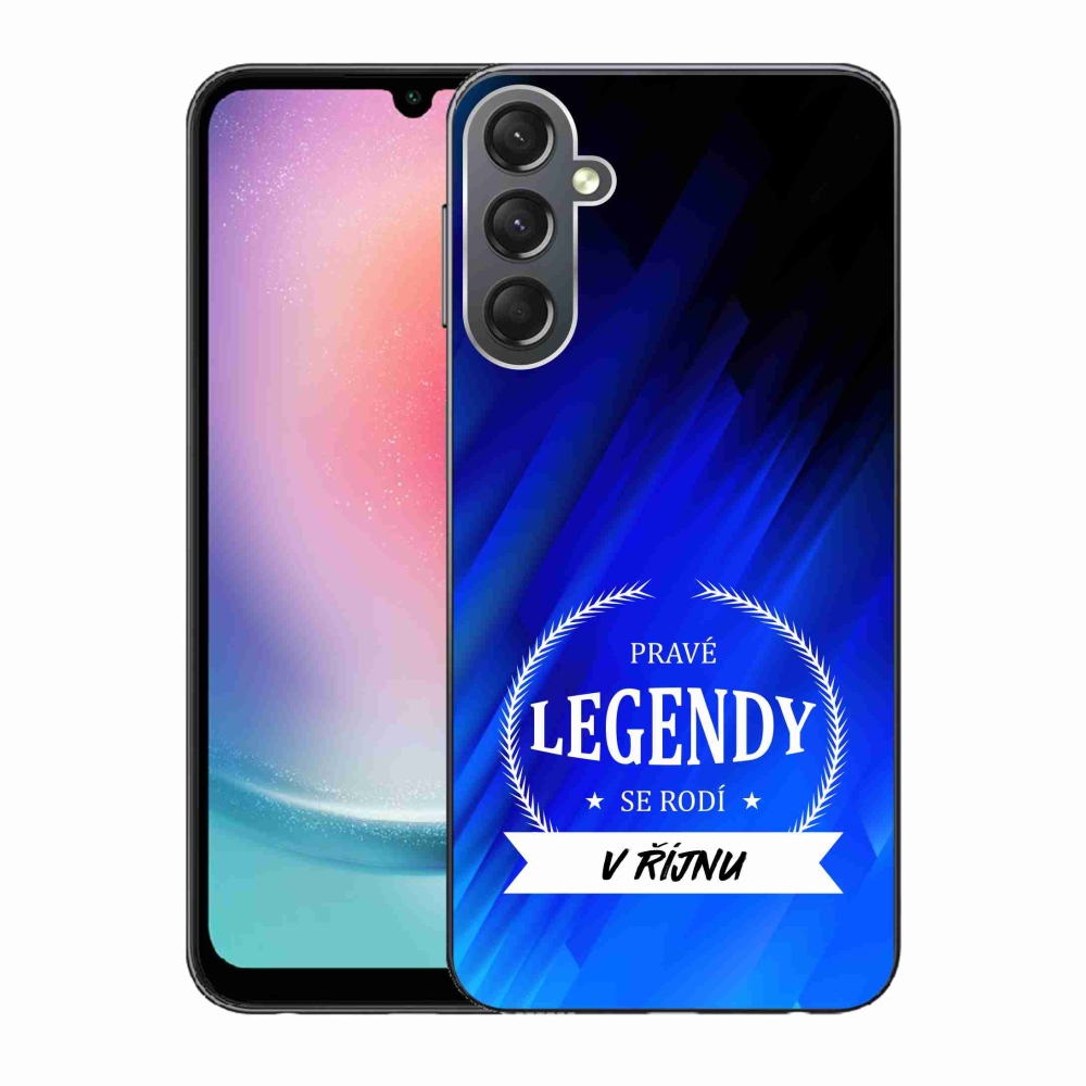 Gélový kryt mmCase na Samsung Galaxy A24 - legendy v októbri modré pozadí