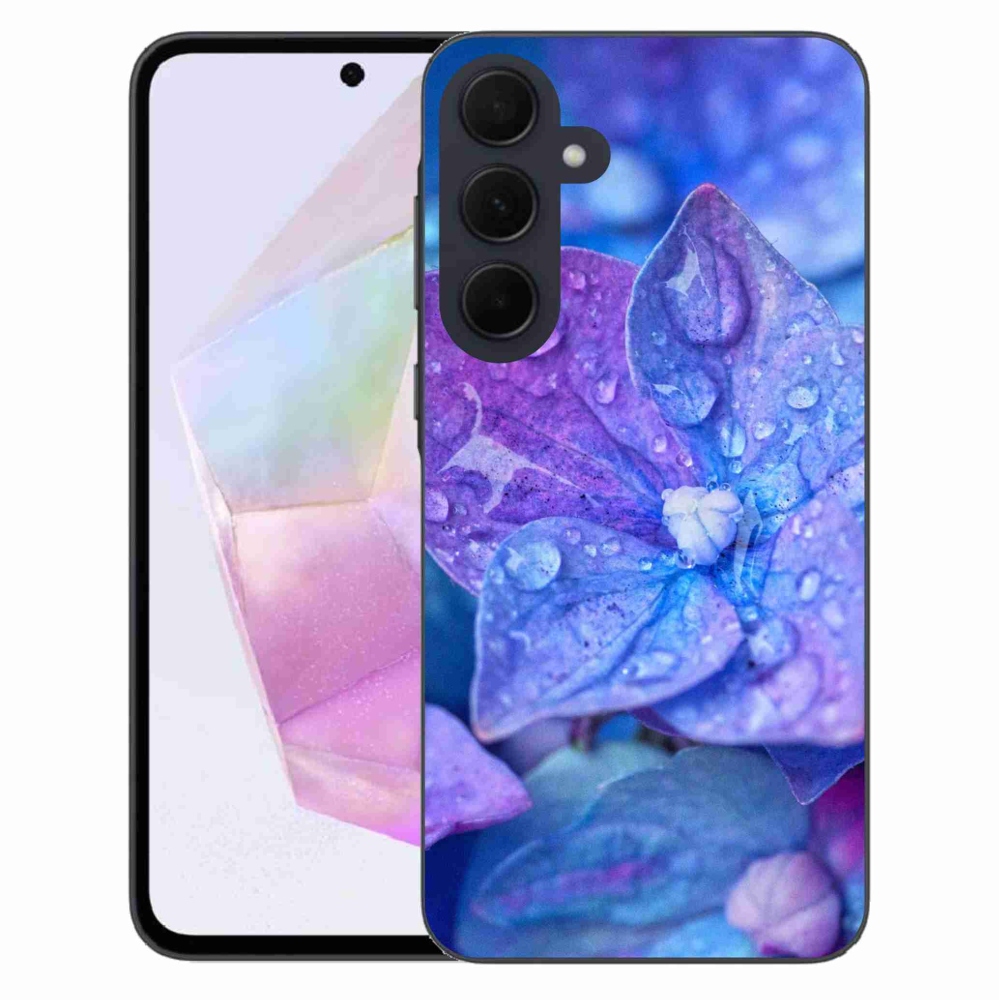 Gélový kryt mmCase na Samsung Galaxy A35 5G - fialový kvet
