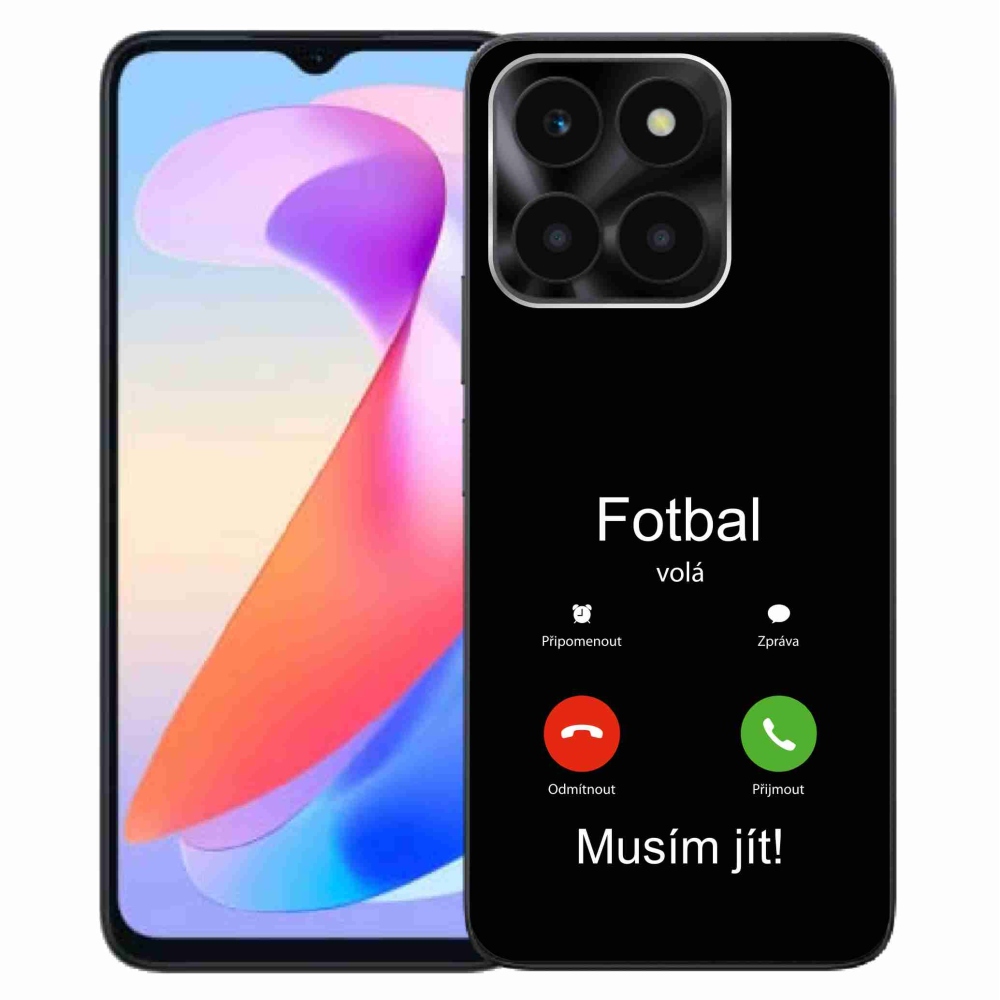 Gélový kryt mmCase na Honor X6a - futbal volá čierne pozadie