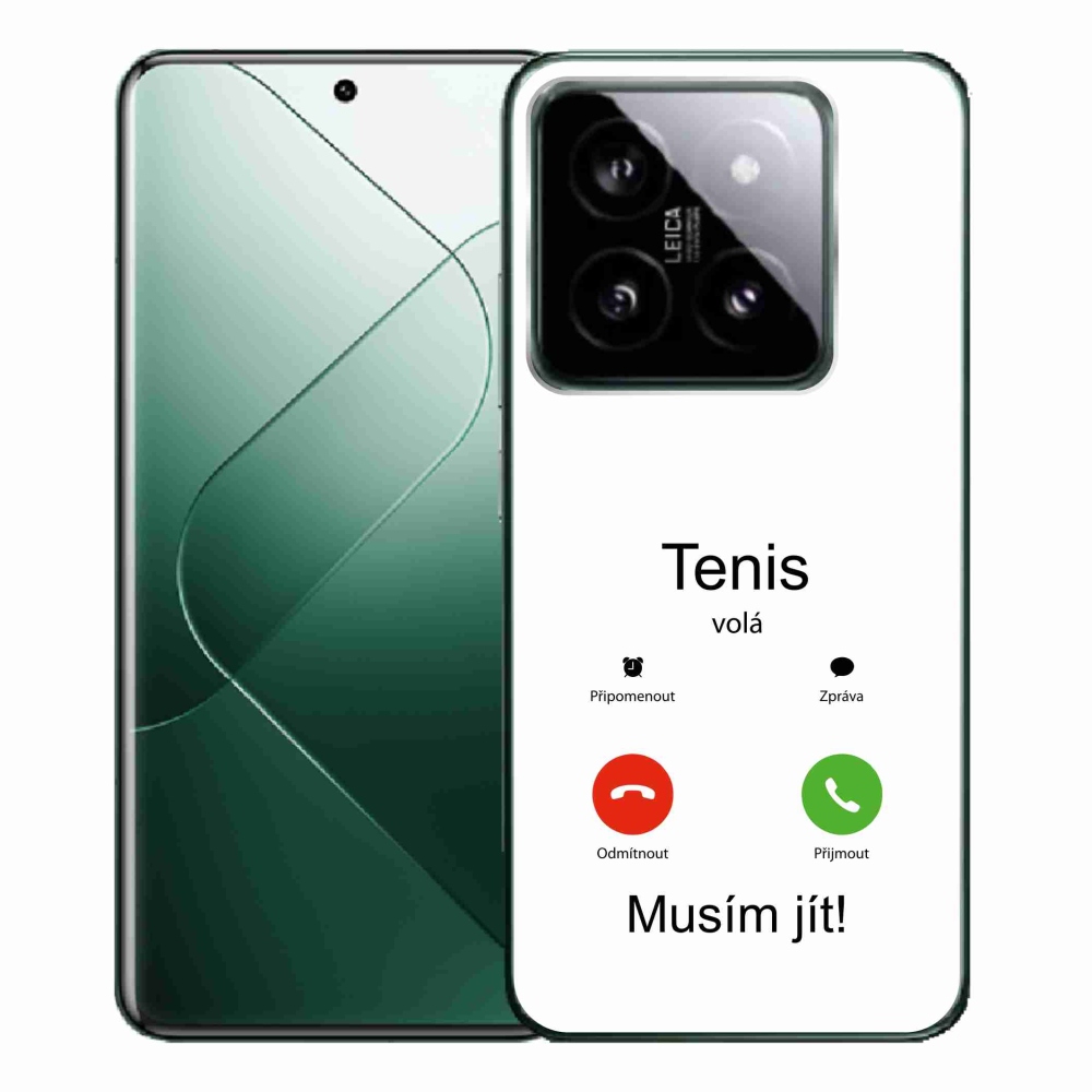 Gélový kryt mmCase na Xiaomi 14 Pro - tenis volá biele pozadie