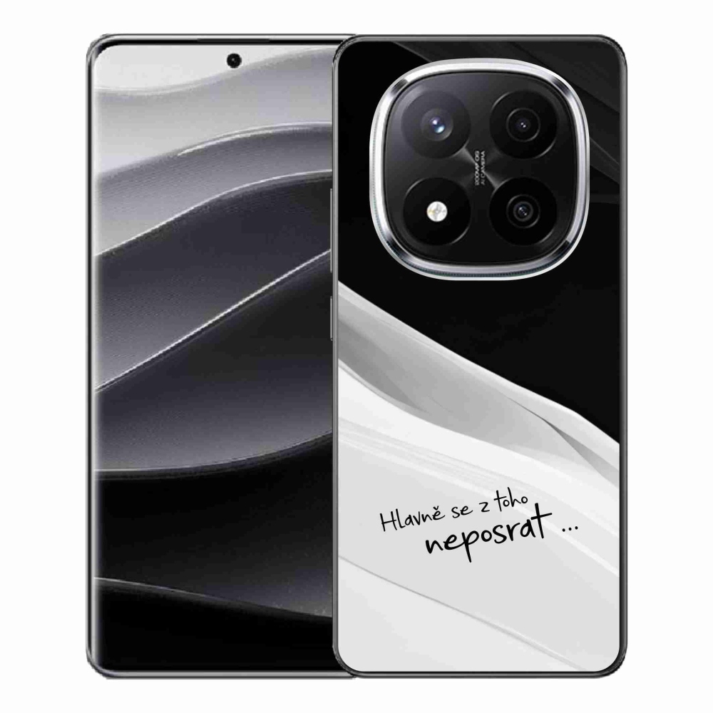 Gélový kryt mmCase na Xiaomi Redmi Note 14 Pro+ 5G - vtipný text 13 bieločierne pozadie