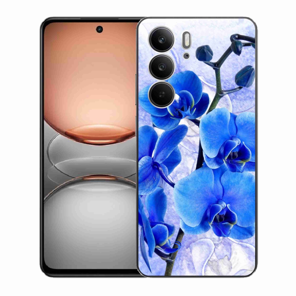 Gélový kryt mmCase na Realme C75 - modré kvety