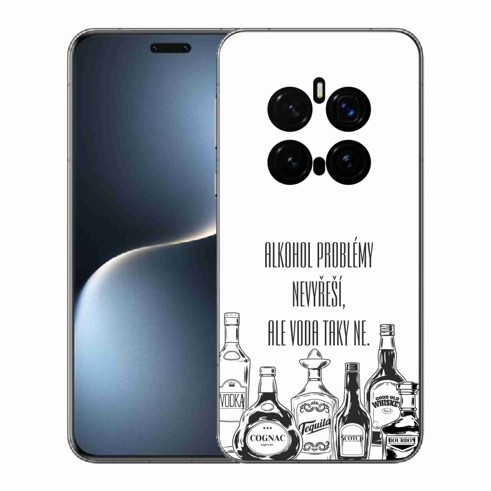 Gélový kryt mmCase na Honor Magic 7 Pro 5G - vtipný text biele pozadie