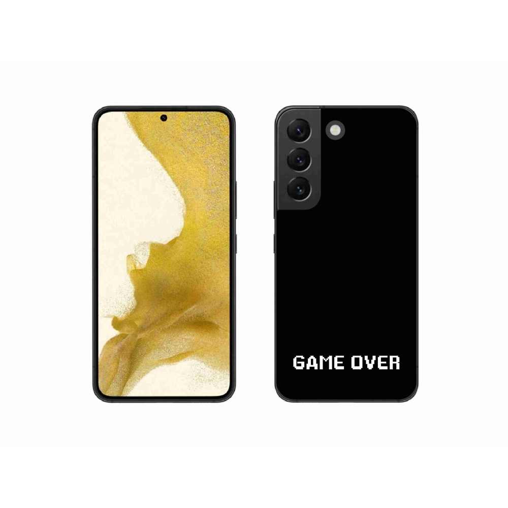 Gélový kryt mmCase na Samsung Galaxy S22 5G - game over čierne pozadie
