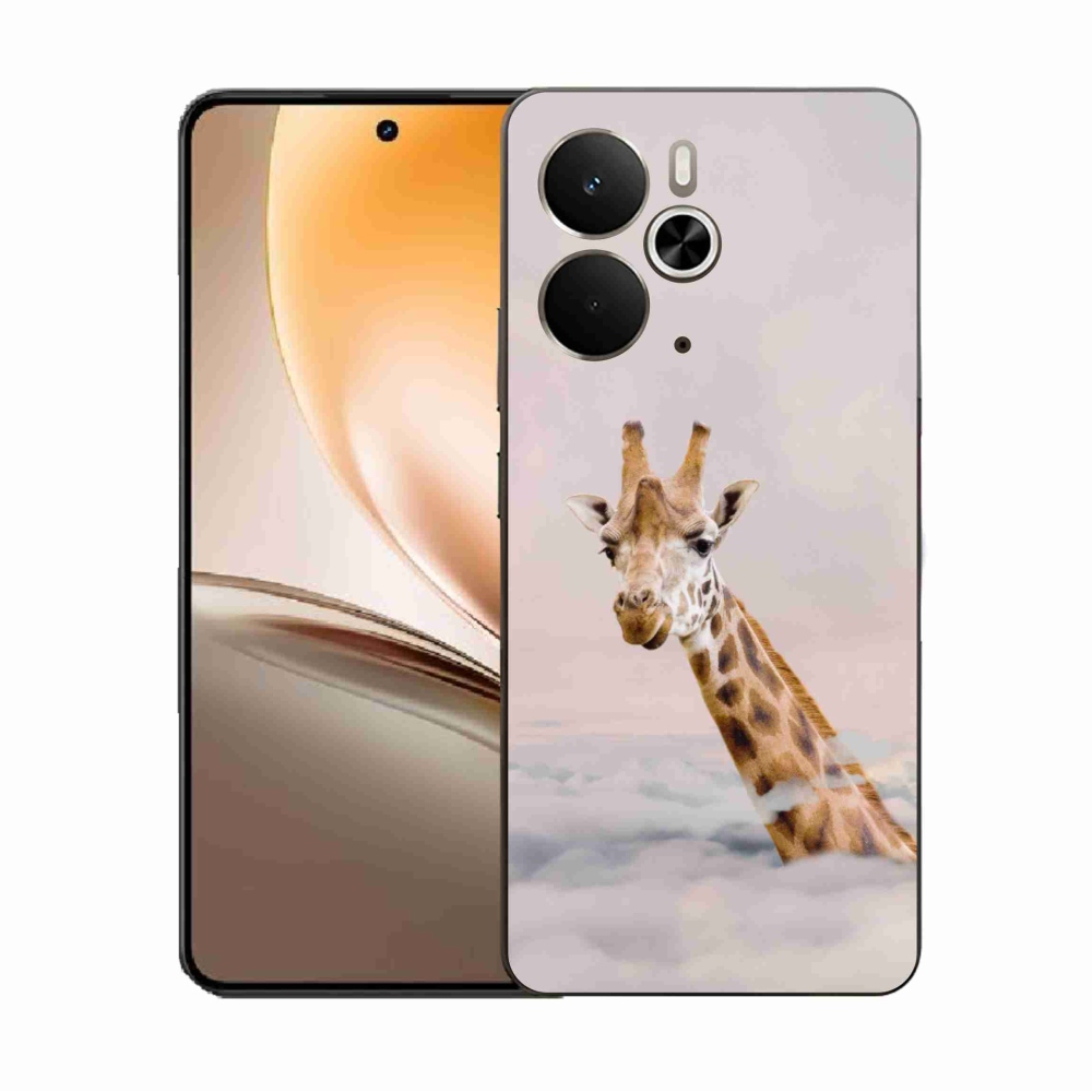 Gélový kryt mmCase na Realme 14 5G - žirafa v oblakoch
