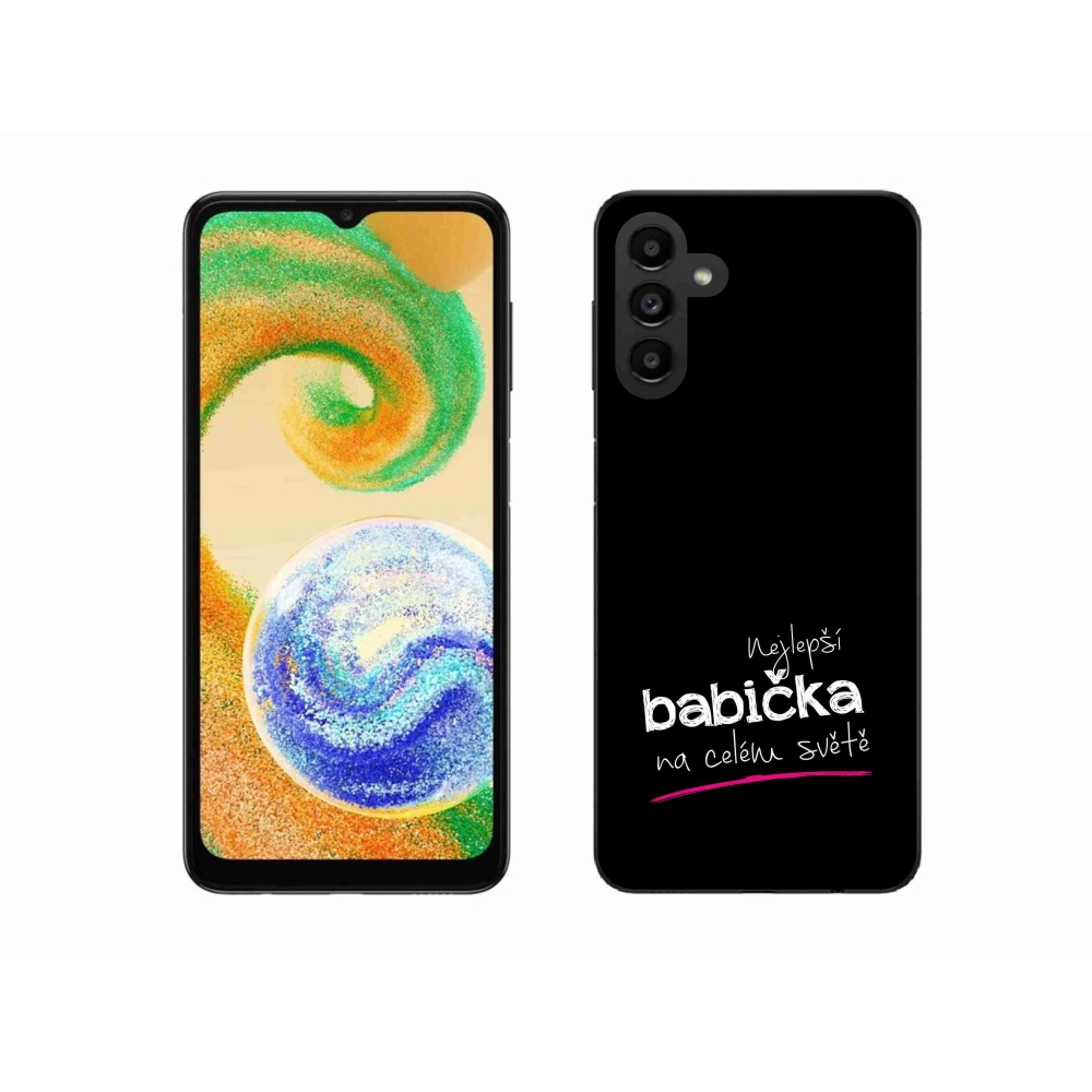 Gélový kryt mmCase na Samsung Galaxy A04s (164.7x76.7x9.1mm) - najlepšia babička 4 čierne pozadie