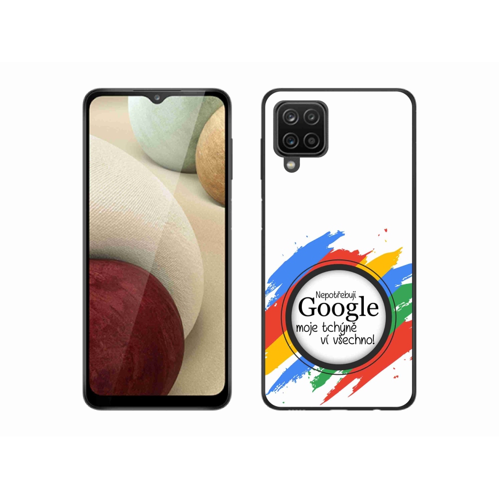 Gélový kryt mmCase na Samsung Galaxy M12 - svokra vie všetko biele pozadie
