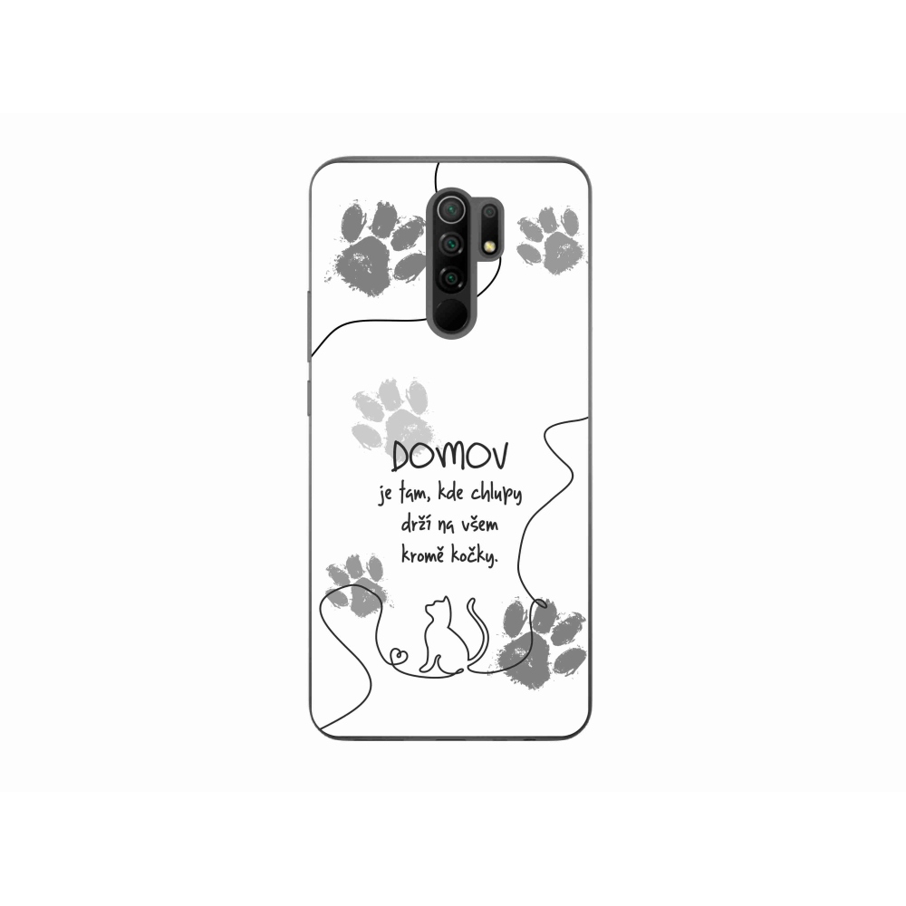 Gélový kryt mmCase na Xiaomi Redmi 9 - mačacie motív biele pozadie
