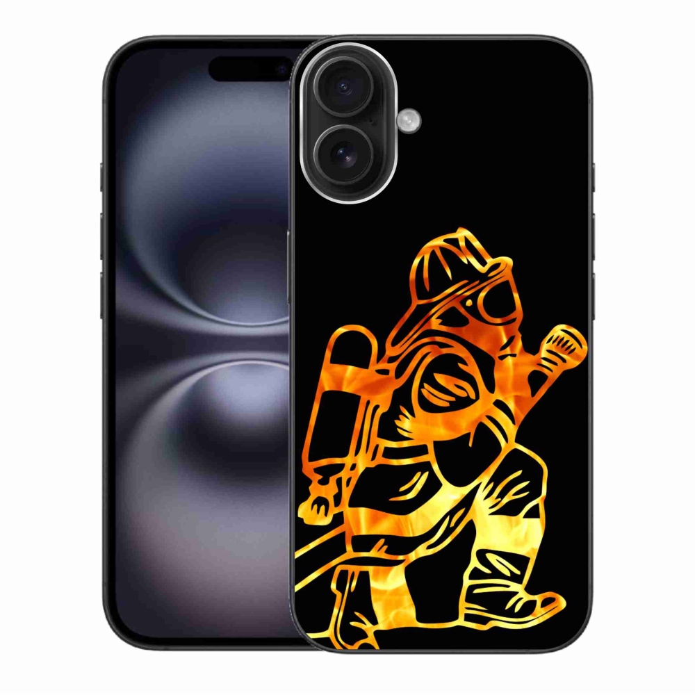 Gélový kryt mmCase na iPhone 16 Plus - hasič 1