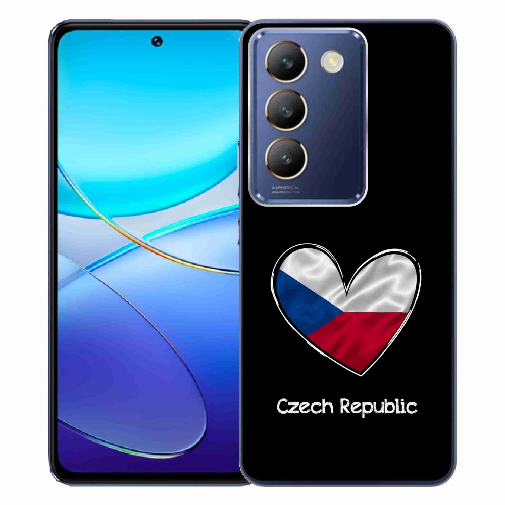 Gélový kryt mmCase na Vivo V40 SE 4G/5G - vlajka srdca čierne pozadie