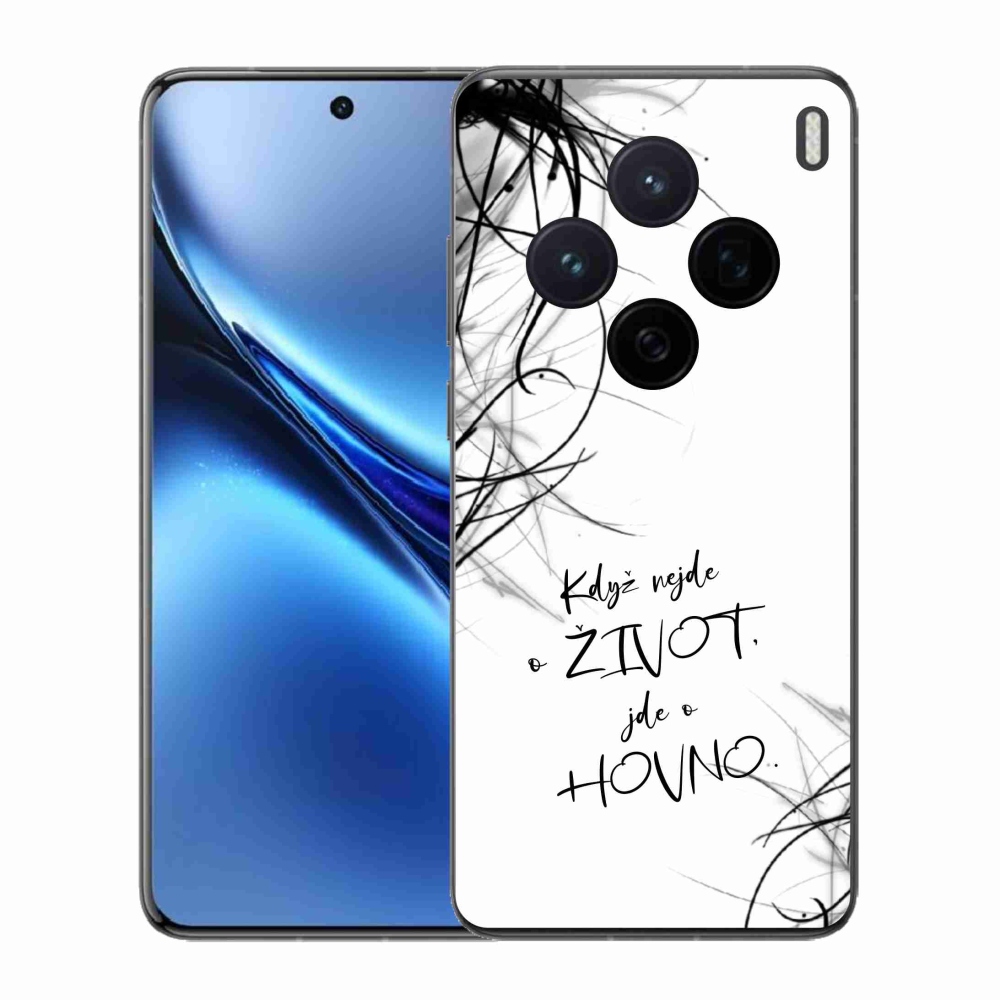 Gélový kryt mmCase na Vivo X200 5G - vtipný text 16 biele pozadie