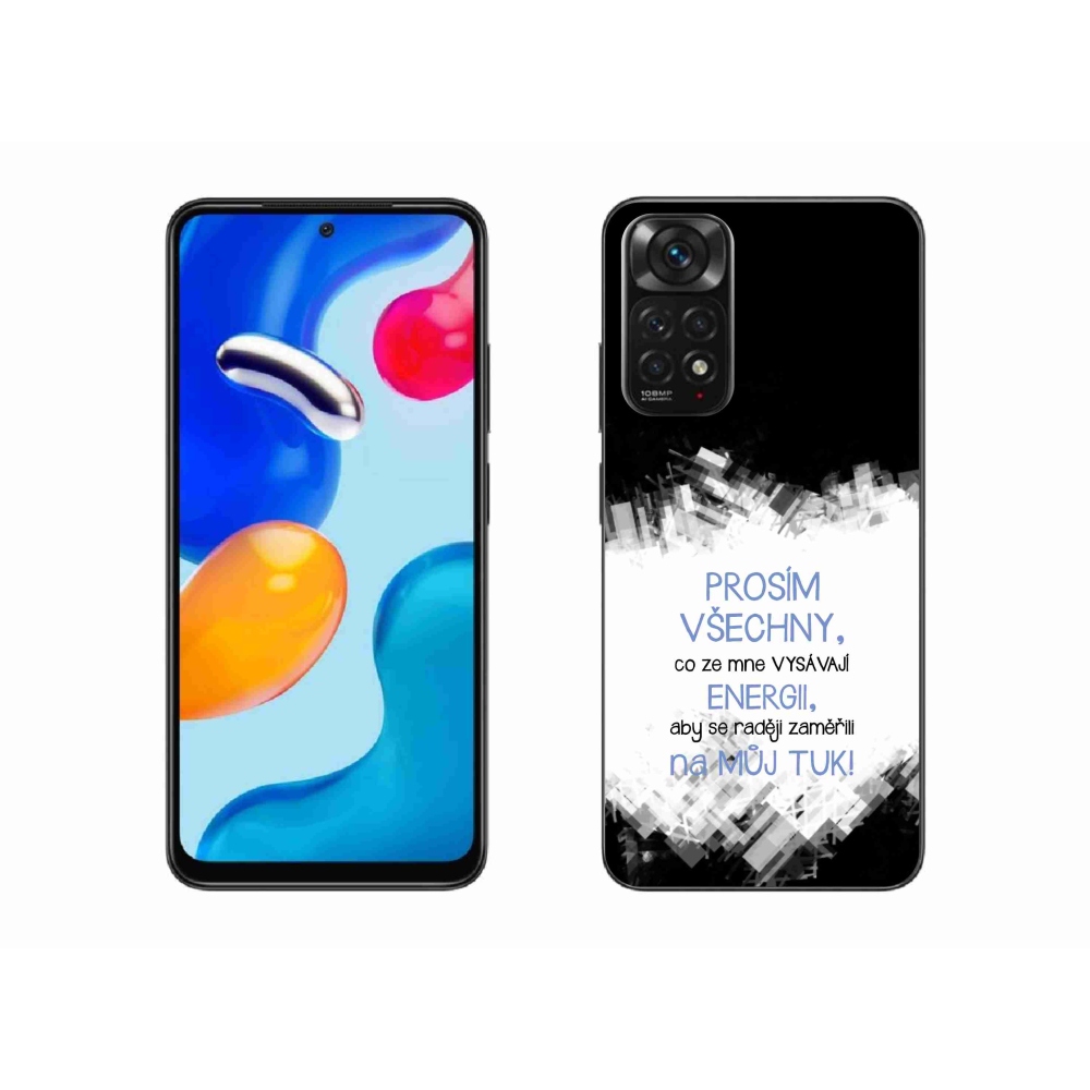 Gélový kryt mmCase na Xiaomi Redmi Note 11 4G - vtipný text 1 modrý