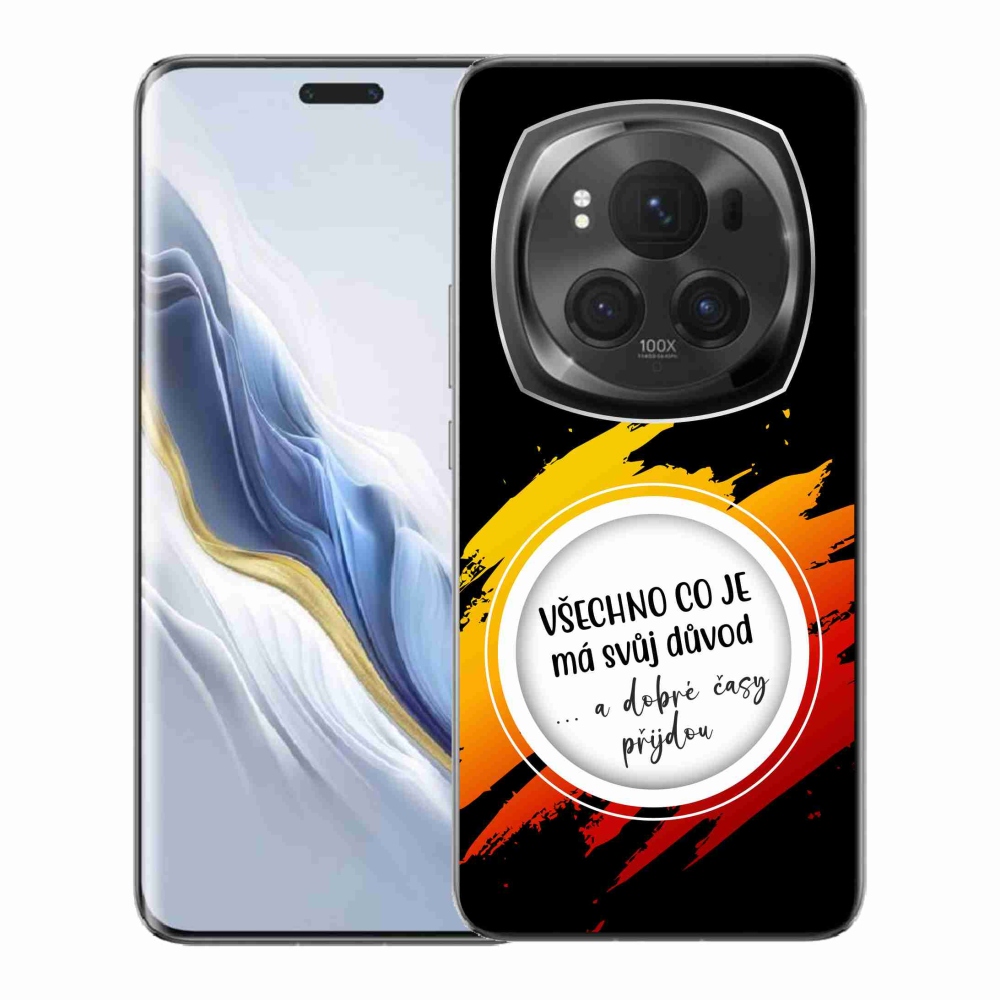 Gélový kryt mmCase na Honor Magic 6 Pro 5G - citát 3 čierne pozadie