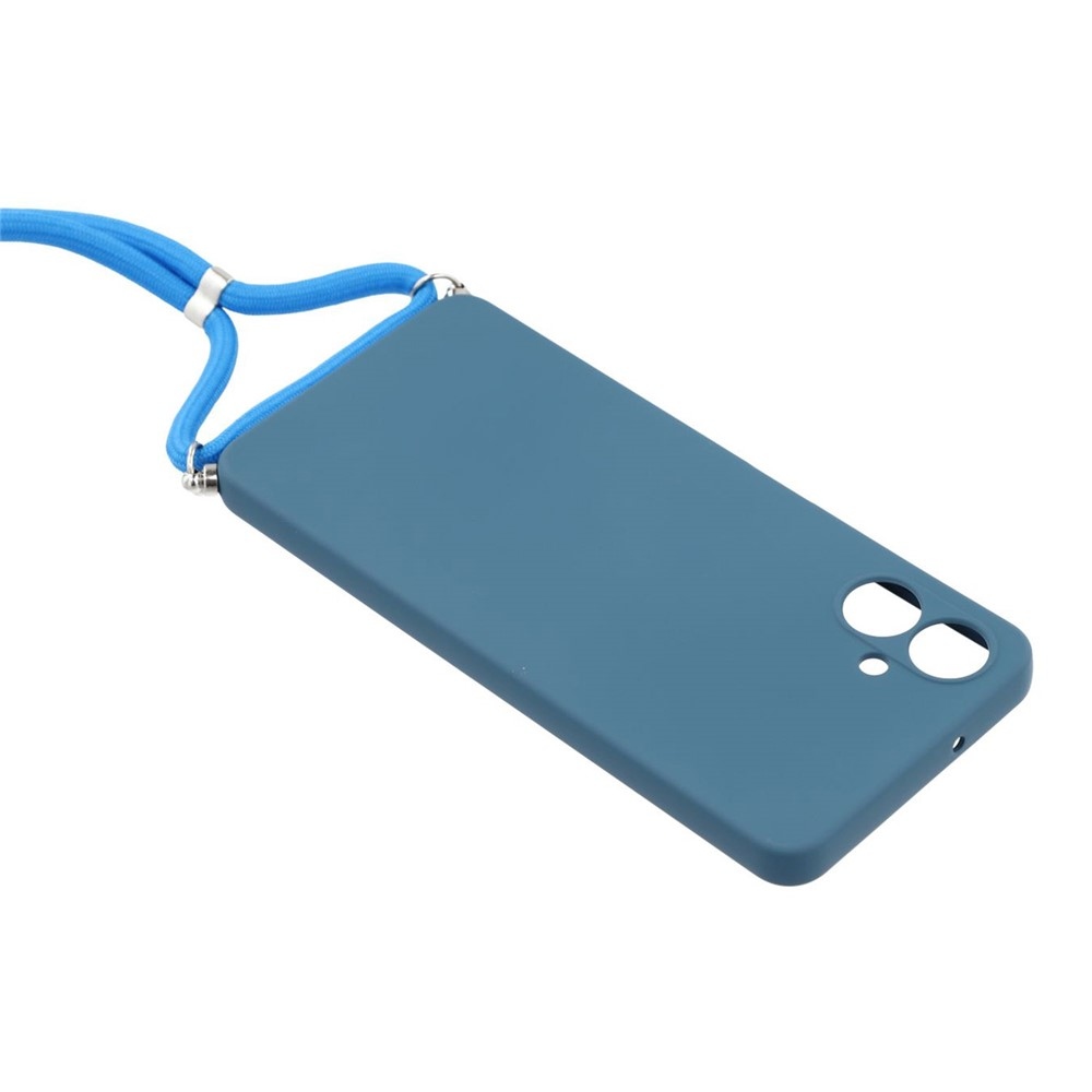 Lining gélový obal so šnúrkou na Samsung Galaxy A07 4G - modrý
