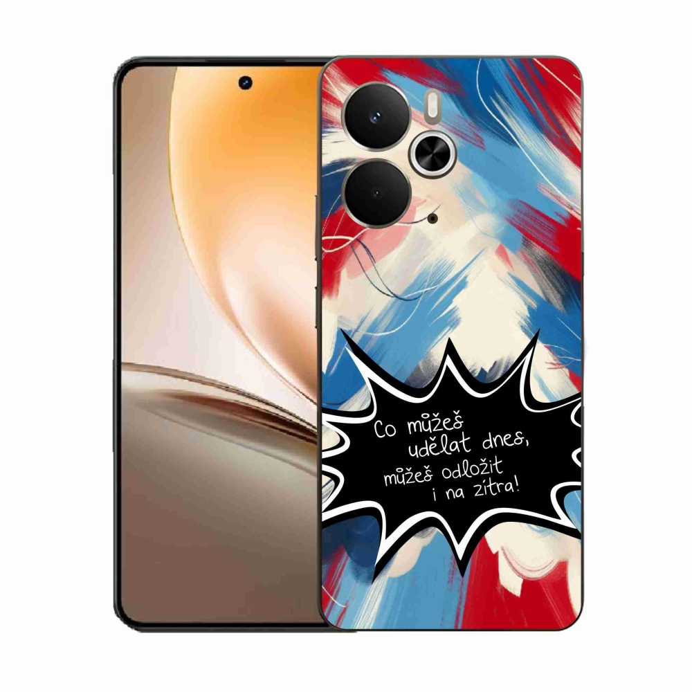 Gélový kryt mmCase na Realme 14 5G - vtipný text 9 čierne pozadie