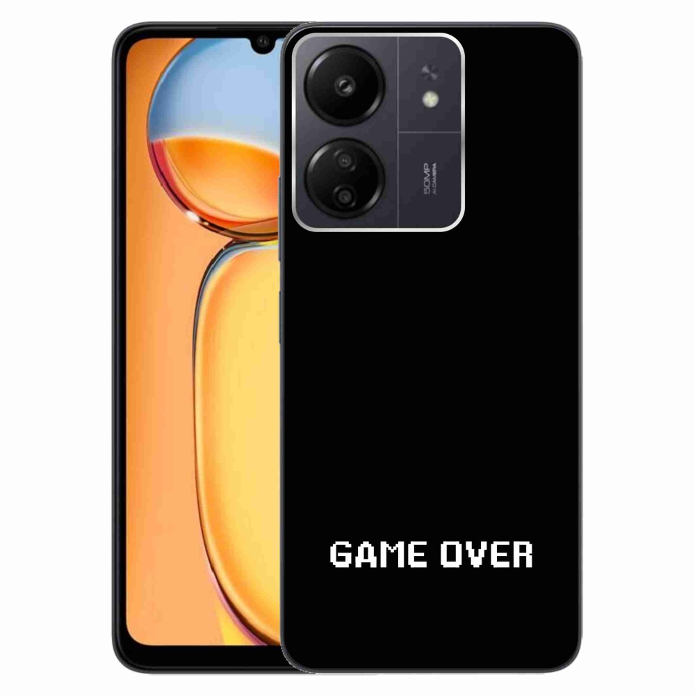 Gélový kryt mmCase na Xiaomi Poco C65/Redmi 13C - game over čierne pozadie