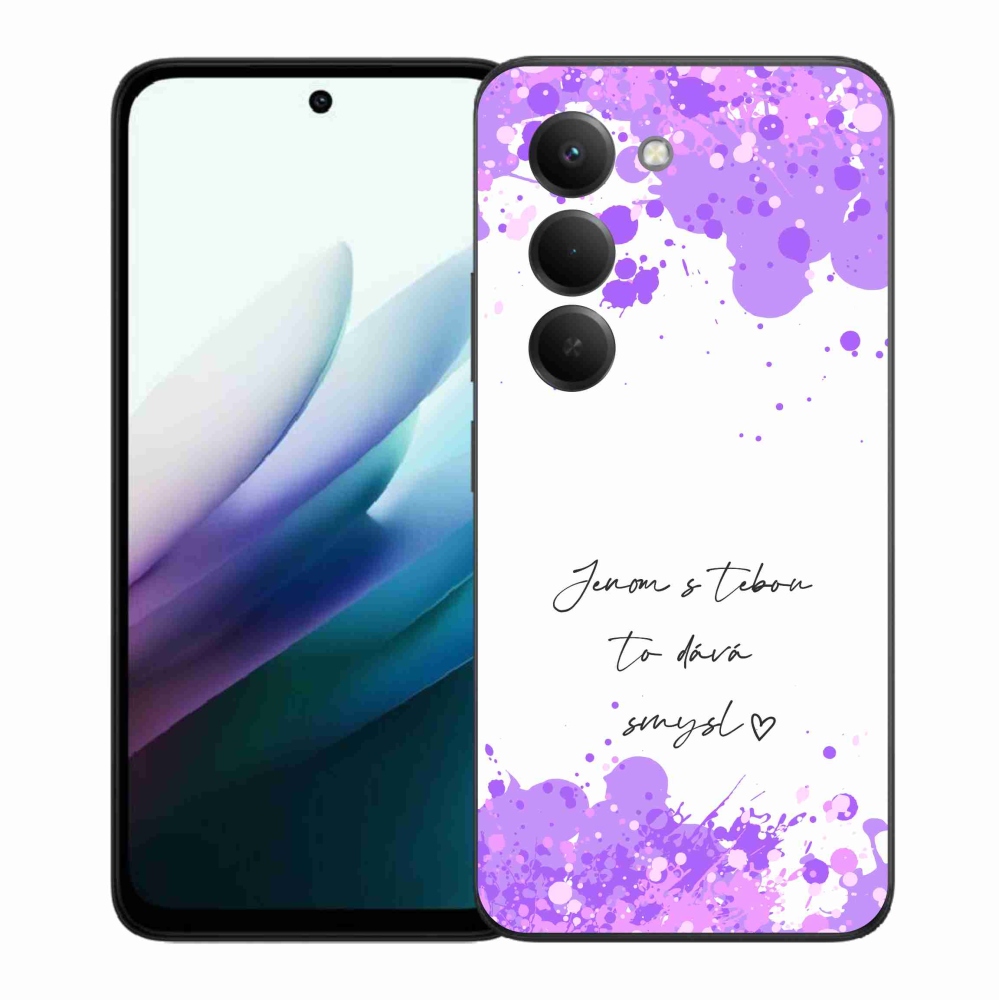 Gélový kryt mmCase na Xiaomi Redmi 15 4G/5G (171mm) - zamilovaný text biele pozadie