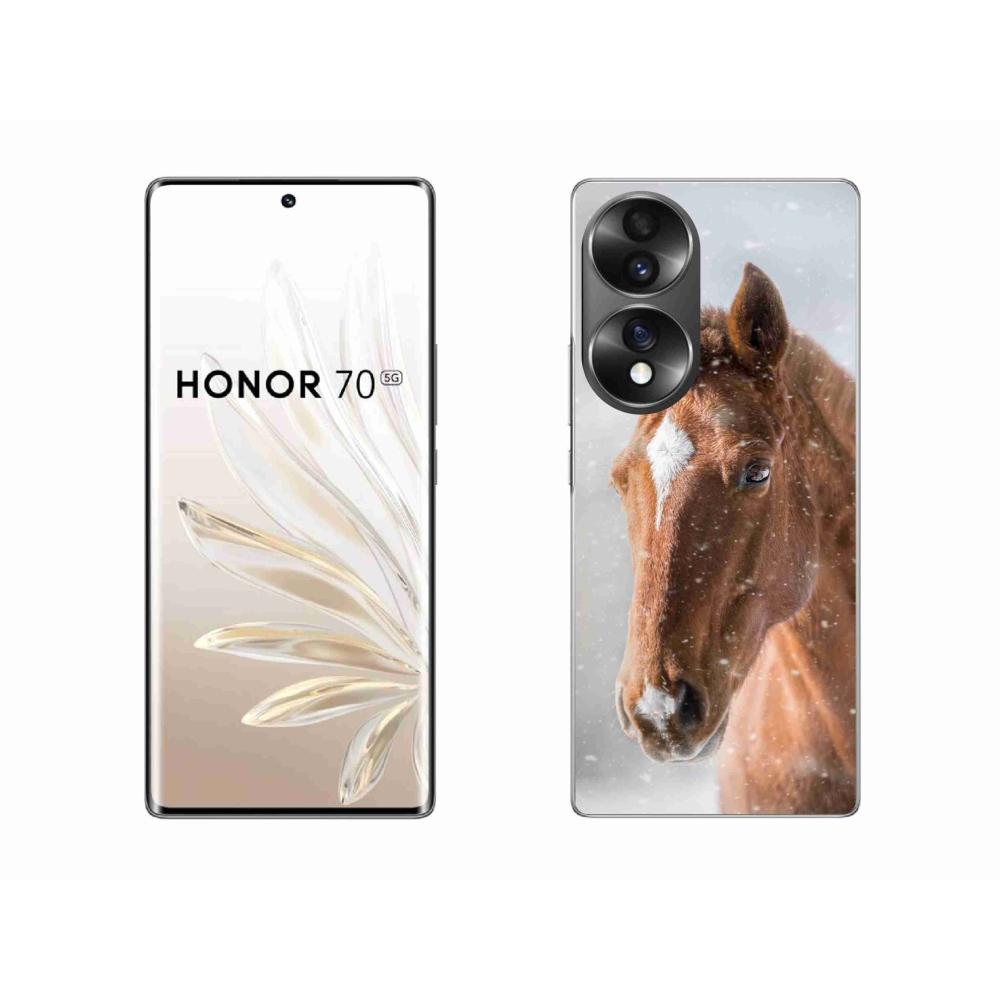 Gélový kryt mmCase na Honor 70 - hnedý kôň 2