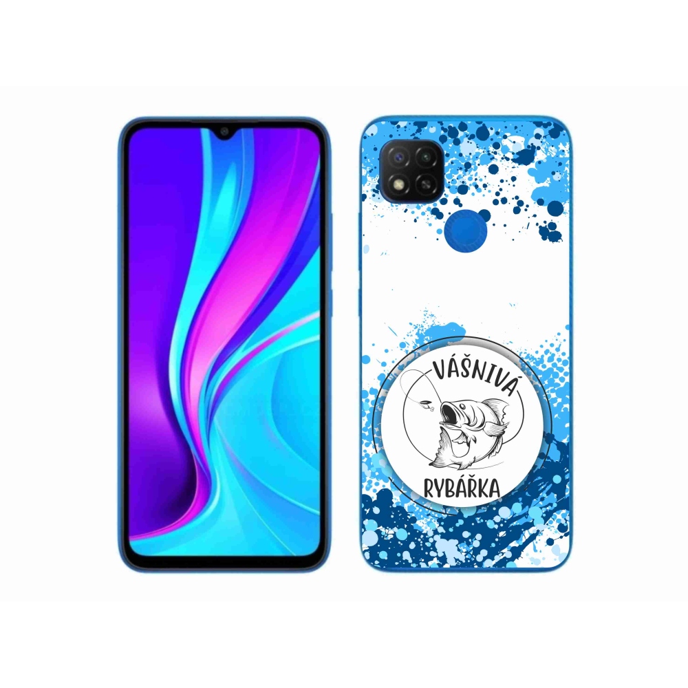 Gélový kryt mmCase na Xiaomi Redmi 9C - vášnivá rybárka biele pozadie