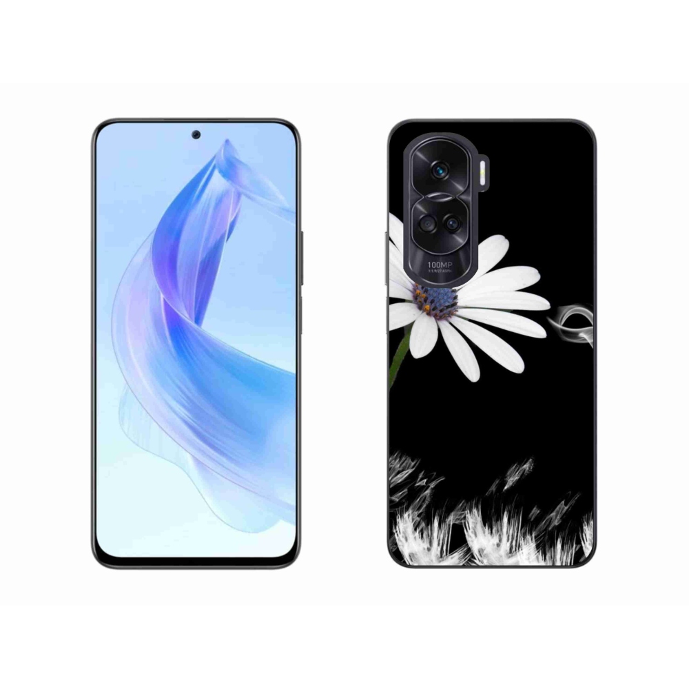 Gélový kryt mmCase na Honor 90 Lite - biela kvetina