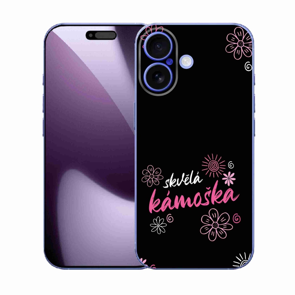 Gélový kryt mmCase na iPhone 17 - skvelá kamoška čierne pozadie