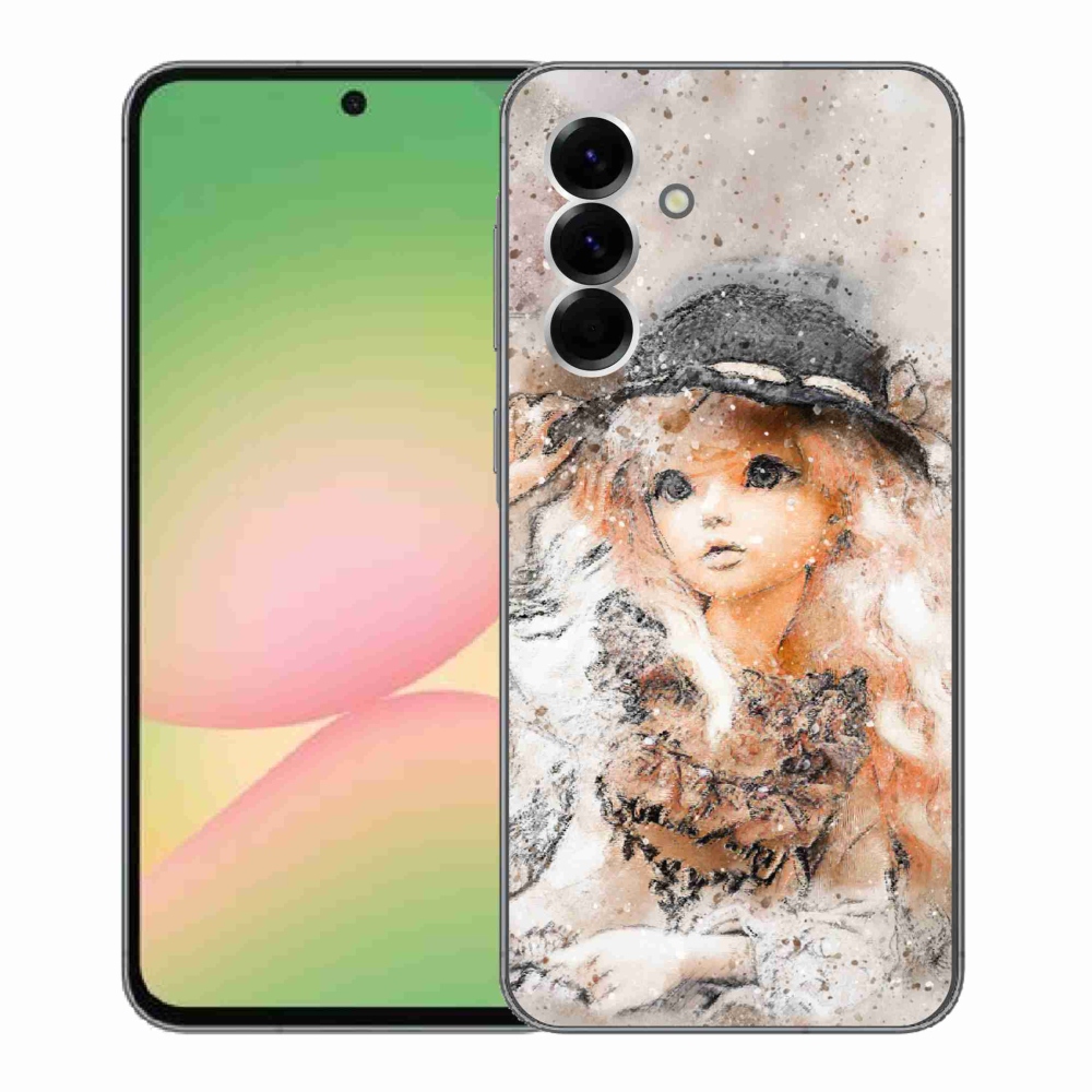 Gélový kryt mmCase na Samsung Galaxy A56 5G - dievčatko s klobúkom