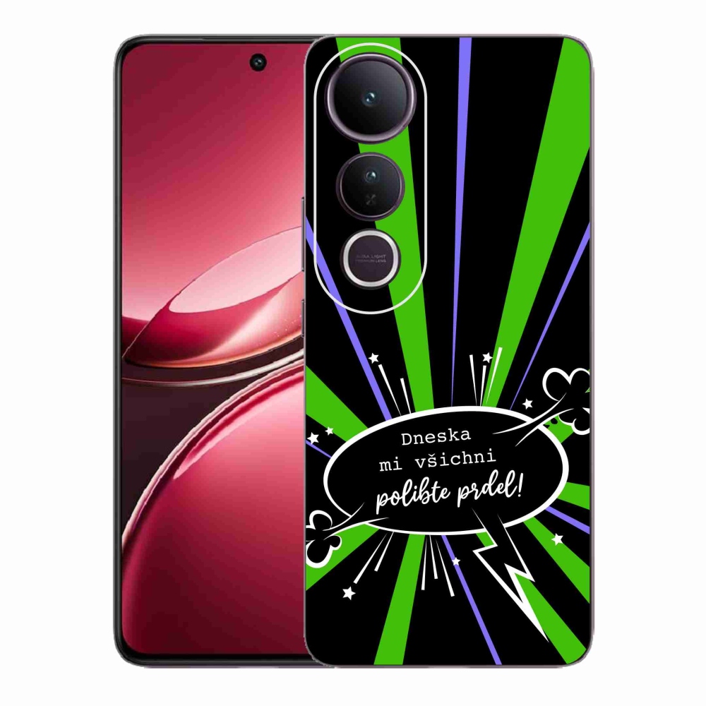 Gélový kryt mmCase na Vivo V50 Lite 4G/5G - vtipný text 15 čierne pozadie