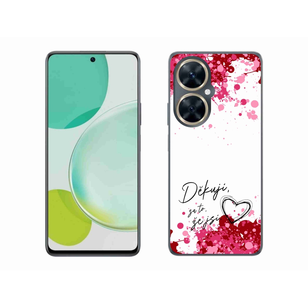 Gélový kryt mmCase na Huawei Nova 11i - zamilovaný text 2 biele pozadie