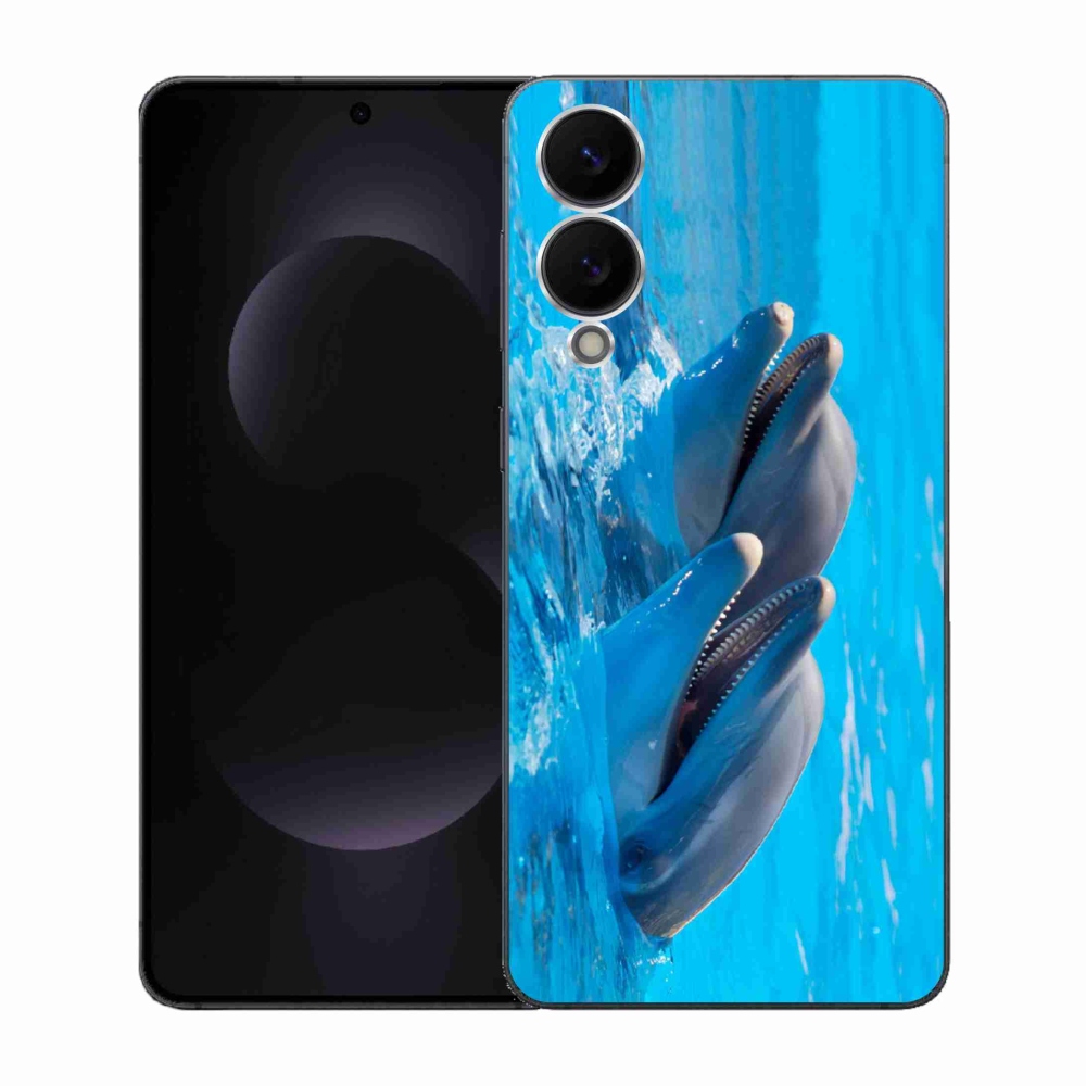 Gélový kryt mmCase na Samsung Galaxy S25 Edge - delfíny