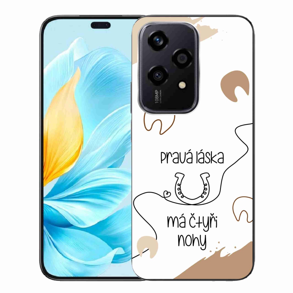 Gélový kryt mmCase na Honor 200 Lite 5G - koňský motív biele pozadie