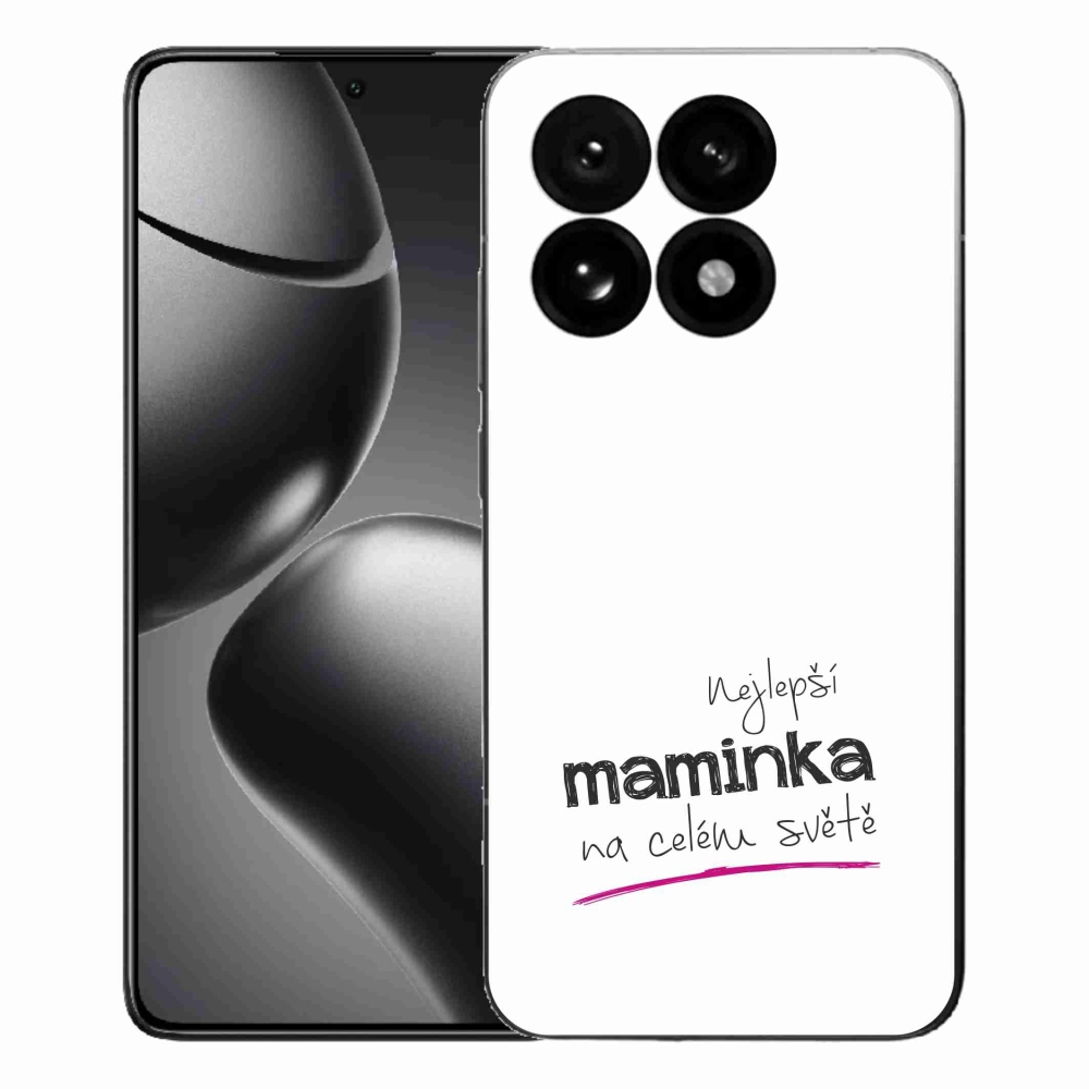 Gélový kryt mmCase na Xiaomi 15T - najlepšia mamička 4 biele pozadie