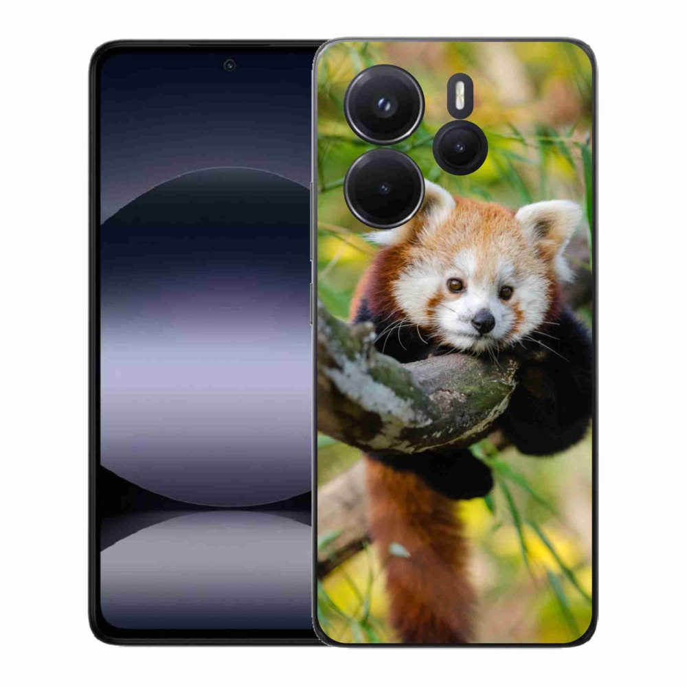 Gélový kryt mmCase na Xiaomi Redmi Note 14 - panda červená