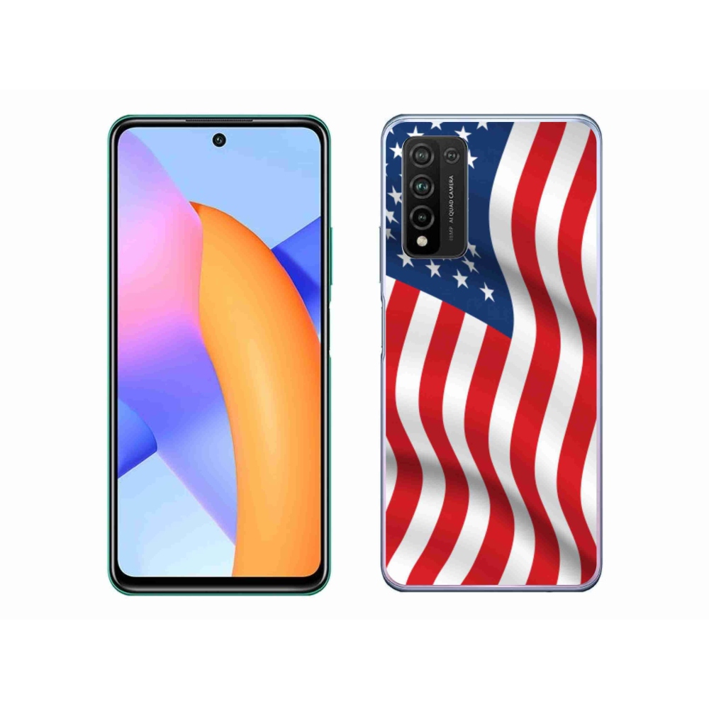 Gélový kryt mmCase na mobil Honor 10X Lite - USA vlajka