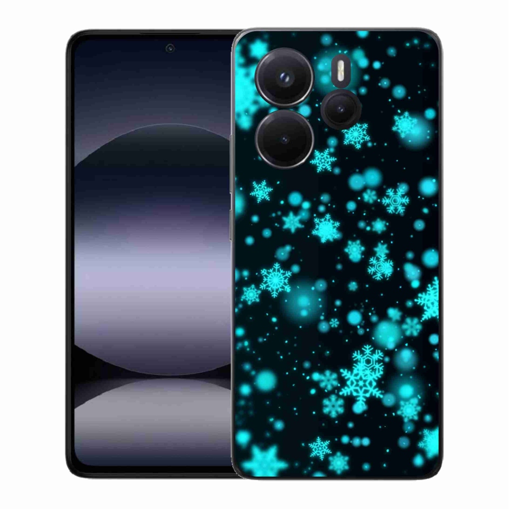 Gélový kryt mmCase na Xiaomi Redmi Note 14 - snehové vločky 1