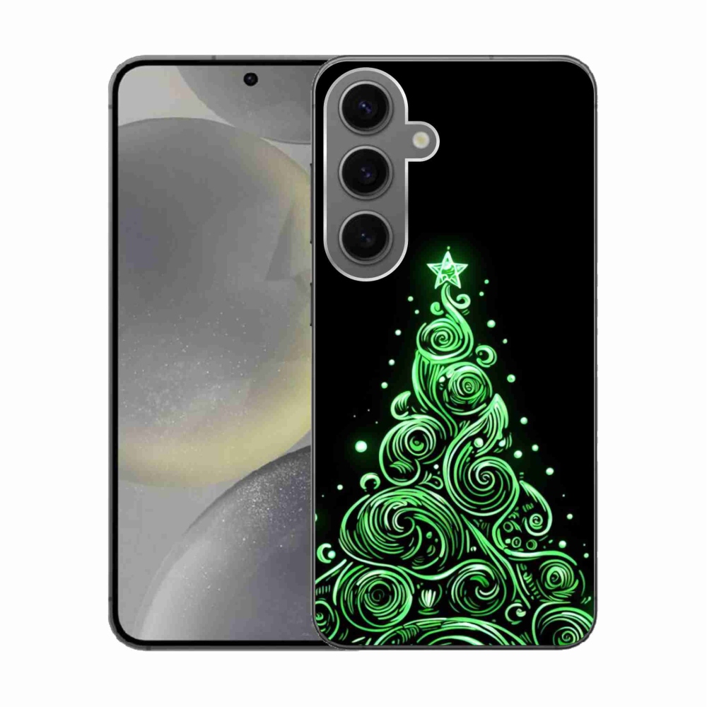 Gélový kryt mmCase na Samsung Galaxy S24 - neónový vianočný stromček 3