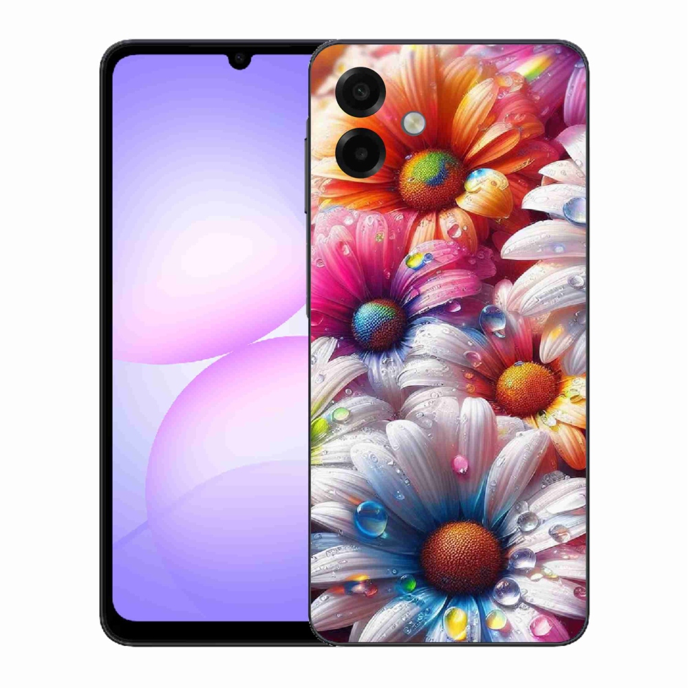 Gélový kryt mmCase na Samsung Galaxy A07 4G - farebné margaréty