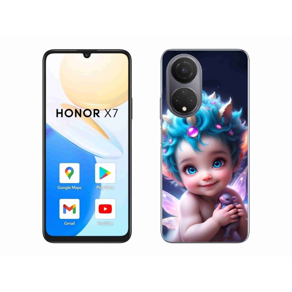 Gélový kryt mmCase na Honor X7 - dieťa s motýlími krídlami