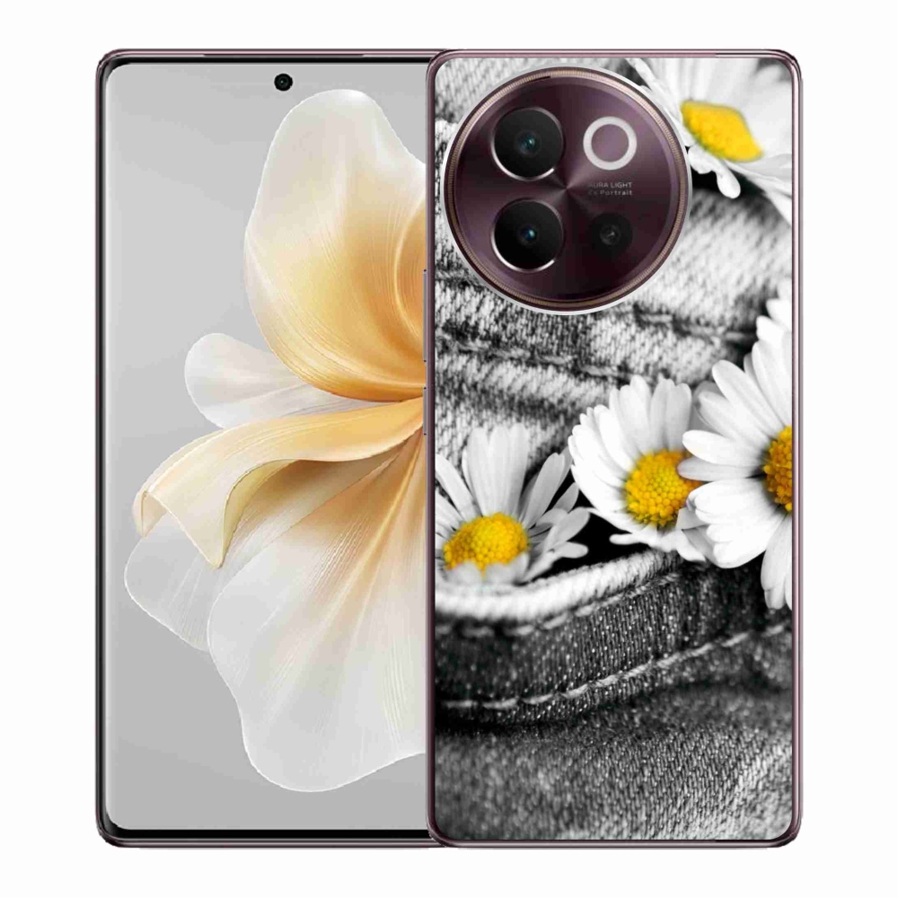 Gélový obal mmCase na Vivo V40 Lite 5G - margaréty