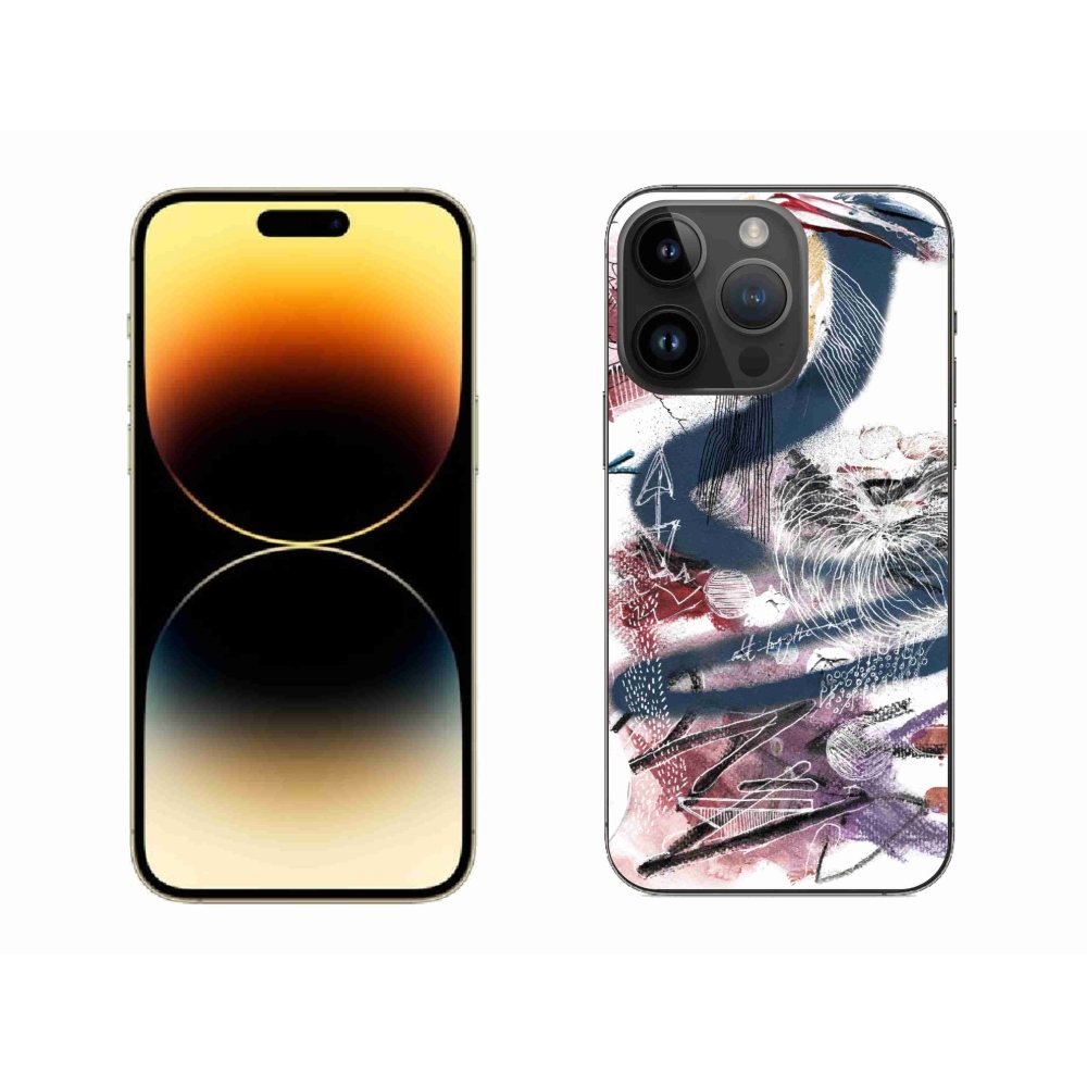 Gélový kryt mmCase na iPhone 14 Pro Max - abstraktný motív 28