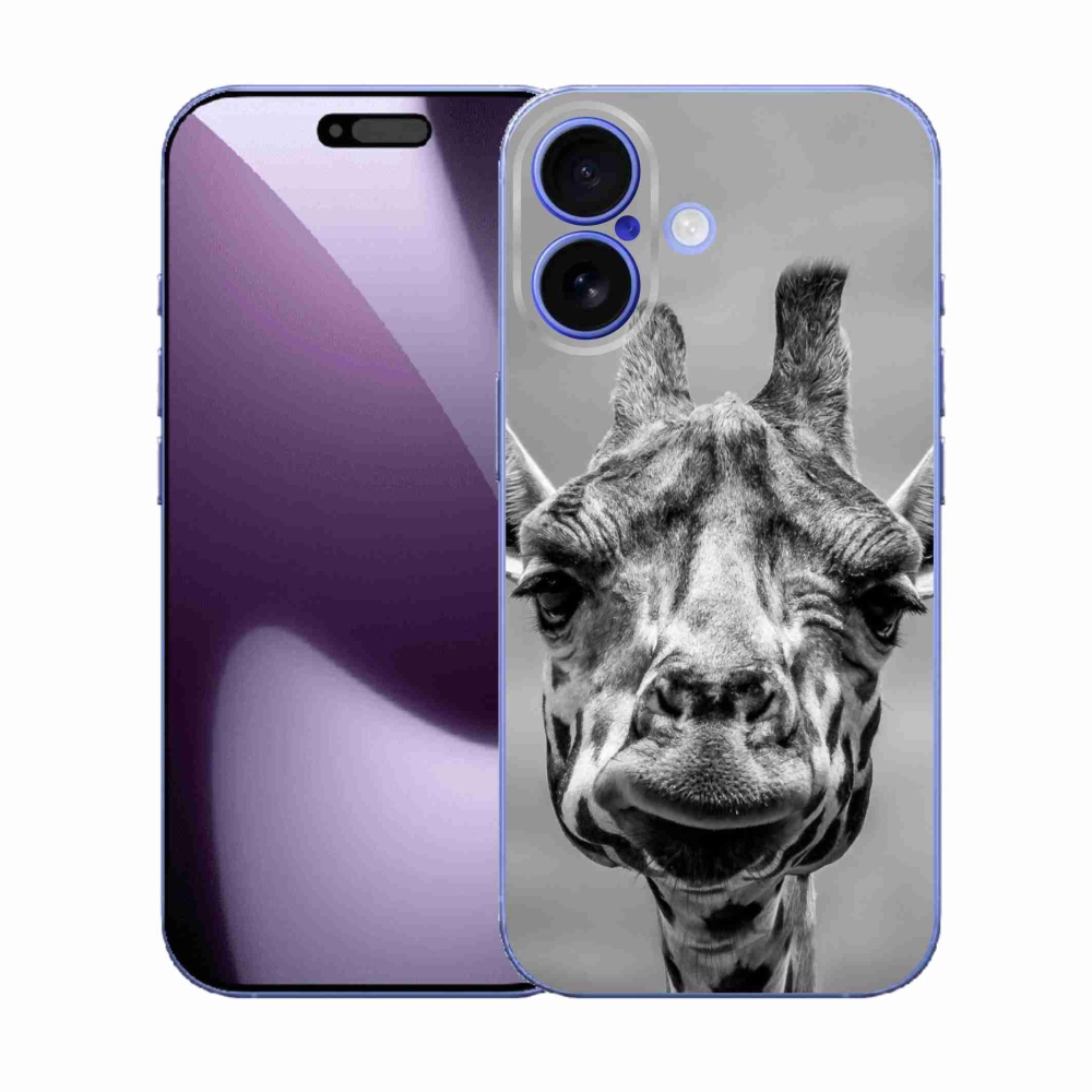 Gélový kryt mmCase na iPhone 17 - čiernobiela žirafa