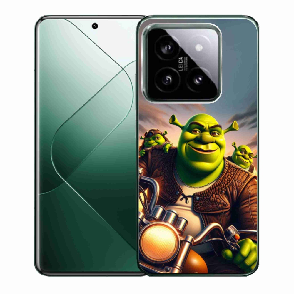 Gélový kryt mmCase na Xiaomi 14 - shrek na motorke