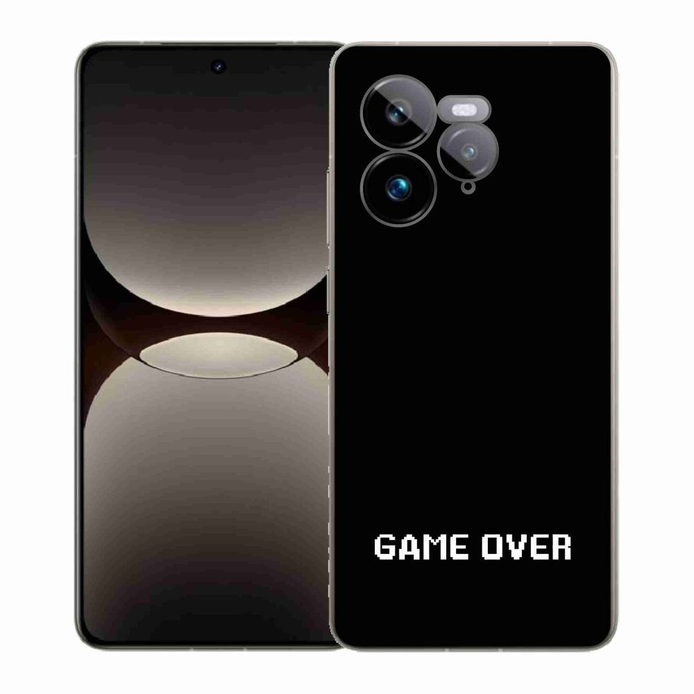 Gélový kryt mmCase na Realme GT 7 Pro 5G - game over čierne pozadie