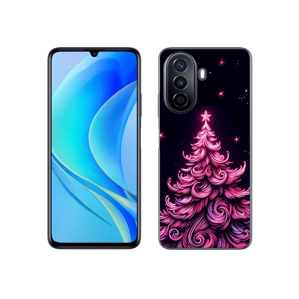 Gélový kryt mmCase na Huawei Nova Y70 - neónový vianočný stromček 2